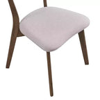 Ensemble de salle à manger 5 pièces GDFStudio Leora, de style moderne du milieu du siècle, en bois et tissu