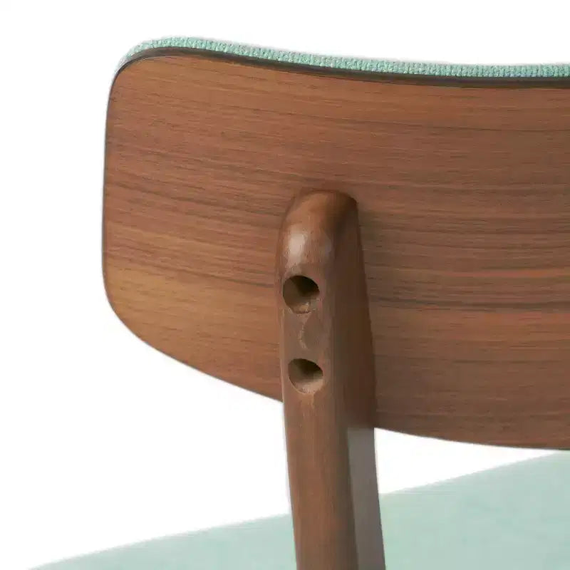 Ensemble de salle à manger 5 pièces GDFStudio Leora, de style moderne du milieu du siècle, en bois et tissu