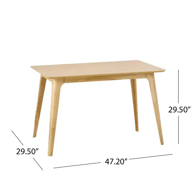 Ensemble de salle à manger 5 pièces GDFStudio Leora, de style moderne du milieu du siècle, en bois et tissu