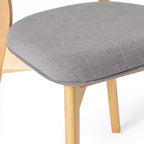 Ensemble de salle à manger 5 pièces GDFStudio Leora, de style moderne du milieu du siècle, en bois et tissu