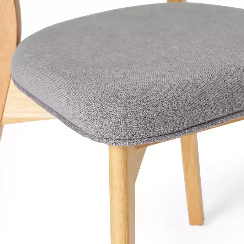 Ensemble de salle à manger 5 pièces GDFStudio Leora, de style moderne du milieu du siècle, en bois et tissu