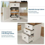 Bureau de direction en L de 60 pouces, bureau à domicile avec tiroirs de classement et armoire de rangement, bureau d'angle pour ordinateur avec armoire de rangement latérale réglable