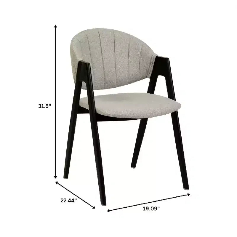 LeisureMod Savor Chaise de salle à manger moderne Chaises d'appoint rembourrées avec dossier incurvé et cadre en fer Chaises de cuisine et de salle à manger du milieu du siècle Lot de 2