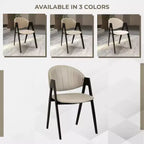LeisureMod Savor Chaise de salle à manger moderne Chaises d'appoint rembourrées avec dossier incurvé et cadre en fer Chaises de cuisine et de salle à manger du milieu du siècle Lot de 2