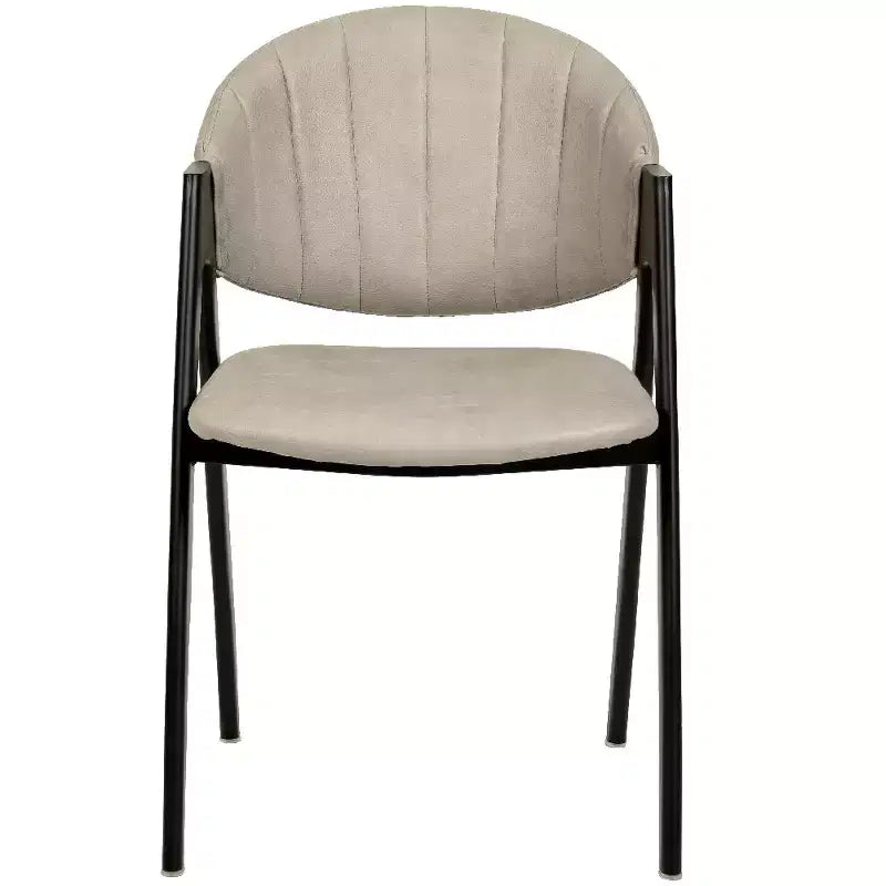 LeisureMod Savor Chaise de salle à manger moderne Chaises d'appoint rembourrées avec dossier incurvé et cadre en fer Chaises de cuisine et de salle à manger du milieu du siècle Lot de 2