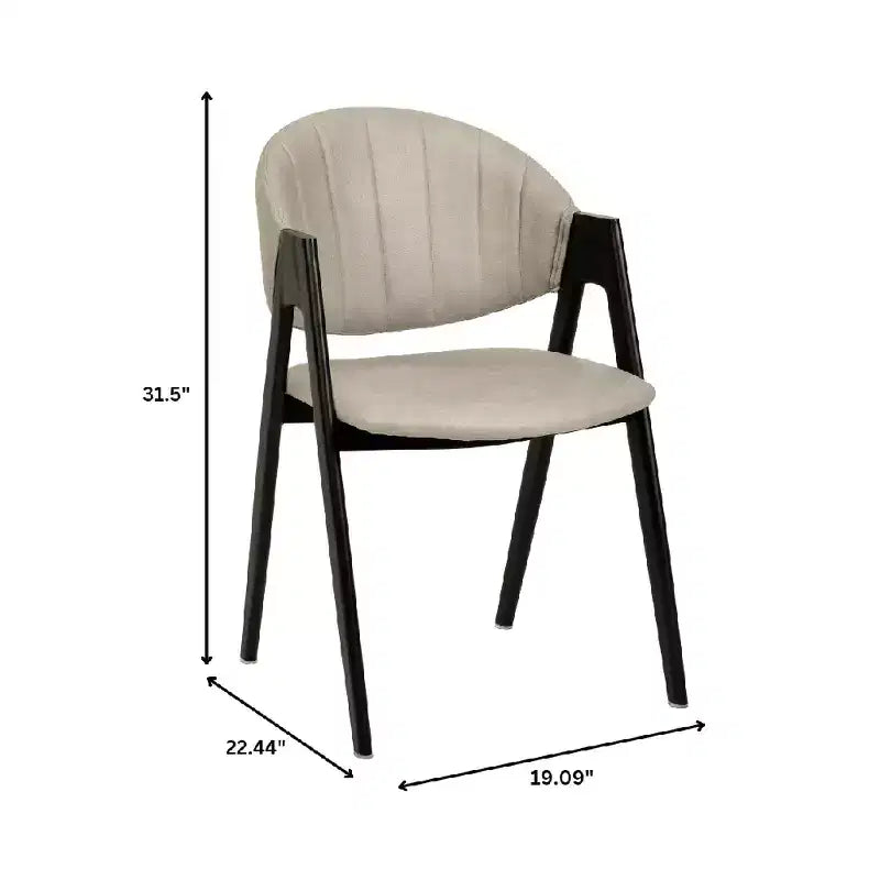 LeisureMod Savor Chaise de salle à manger moderne Chaises d'appoint rembourrées avec dossier incurvé et cadre en fer Chaises de cuisine et de salle à manger du milieu du siècle Lot de 2