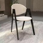 LeisureMod Savor Chaise de salle à manger moderne Chaises d'appoint rembourrées avec dossier incurvé et cadre en fer Chaises de cuisine et de salle à manger du milieu du siècle Lot de 2