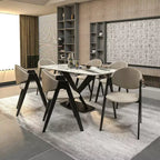 LeisureMod Savor Chaise de salle à manger moderne Chaises d'appoint rembourrées avec dossier incurvé et cadre en fer Chaises de cuisine et de salle à manger du milieu du siècle Lot de 2