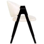 LeisureMod Savor Chaise de salle à manger moderne Chaises d'appoint rembourrées avec dossier incurvé et cadre en fer Chaises de cuisine et de salle à manger du milieu du siècle Lot de 2