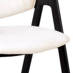 LeisureMod Savor Chaise de salle à manger moderne Chaises d'appoint rembourrées avec dossier incurvé et cadre en fer Chaises de cuisine et de salle à manger du milieu du siècle Lot de 2