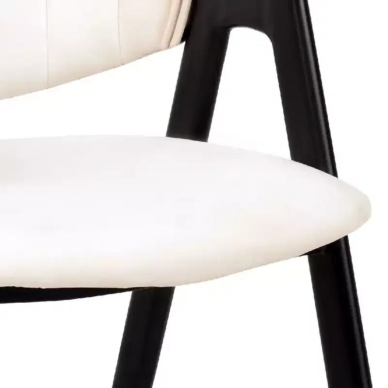 LeisureMod Savor Chaise de salle à manger moderne Chaises d'appoint rembourrées avec dossier incurvé et cadre en fer Chaises de cuisine et de salle à manger du milieu du siècle Lot de 2