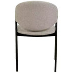 LeisureMod Savor Chaise de salle à manger moderne Chaises d'appoint rembourrées avec dossier incurvé et cadre en fer Chaises de cuisine et de salle à manger du milieu du siècle Lot de 2