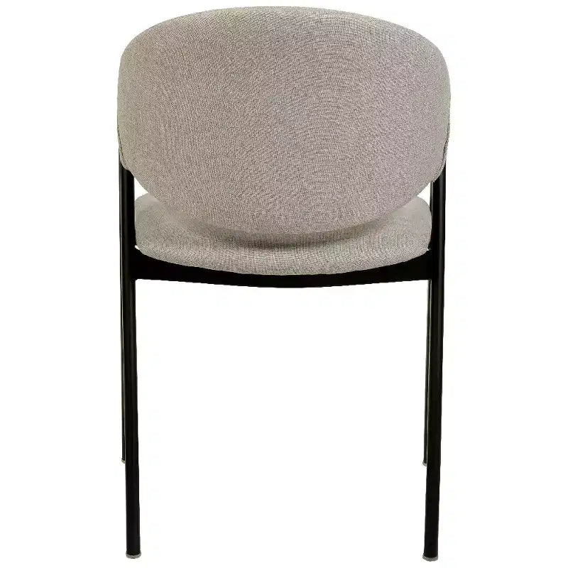LeisureMod Savor Chaise de salle à manger moderne Chaises d'appoint rembourrées avec dossier incurvé et cadre en fer Chaises de cuisine et de salle à manger du milieu du siècle Lot de 2