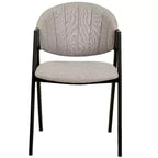LeisureMod Savor Chaise de salle à manger moderne Chaises d'appoint rembourrées avec dossier incurvé et cadre en fer Chaises de cuisine et de salle à manger du milieu du siècle Lot de 2