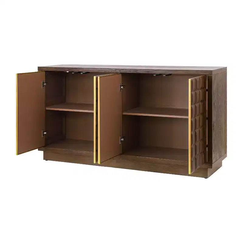 Christopher Knight Home Viviana, buffet de rangement moderne de 149 cm avec 4 portes et étagères réglables
