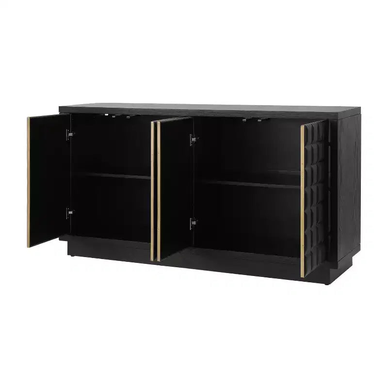 Christopher Knight Home Viviana, buffet de rangement moderne de 149 cm avec 4 portes et étagères réglables
