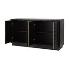 Christopher Knight Home Viviana, buffet de rangement moderne de 149 cm avec 4 portes et étagères réglables