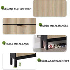 Meuble à chaussures Garvee avec 4 tiroirs basculants, armoire à chaussures en bois, organisateur de chaussures autoportant avec étagères réglables pour entrée, couloir