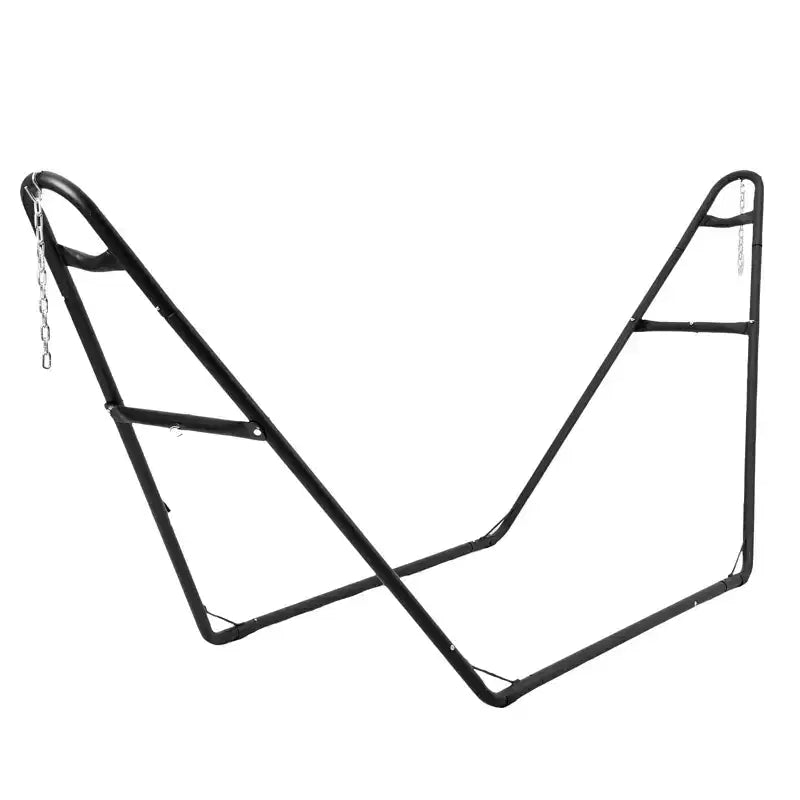 Support de hamac portable robuste - Capacité de 250 kg, compatible avec les hamacs de 2,9 à 4,3 m, cadre en acier pour intérieur/extérieur, noir