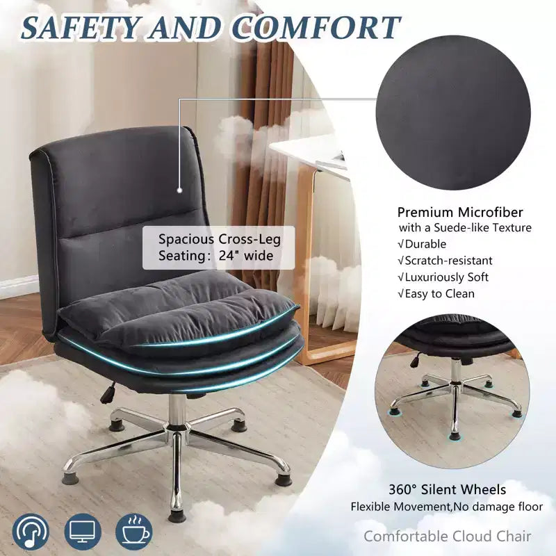 Karl Home | Chaise de bureau sans accoudoirs Karl Home