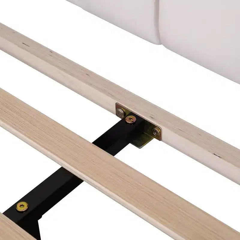 Lit plateforme Acekool Queen Size en velours avec tête de lit florale, cadre rembourré, support à lattes en bois, pas besoin de sommier, rose