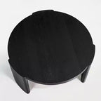 Table d'appoint/de chevet ronde moderne Subrtex, table de canapé en bois massif pour salons et chambres à coucher