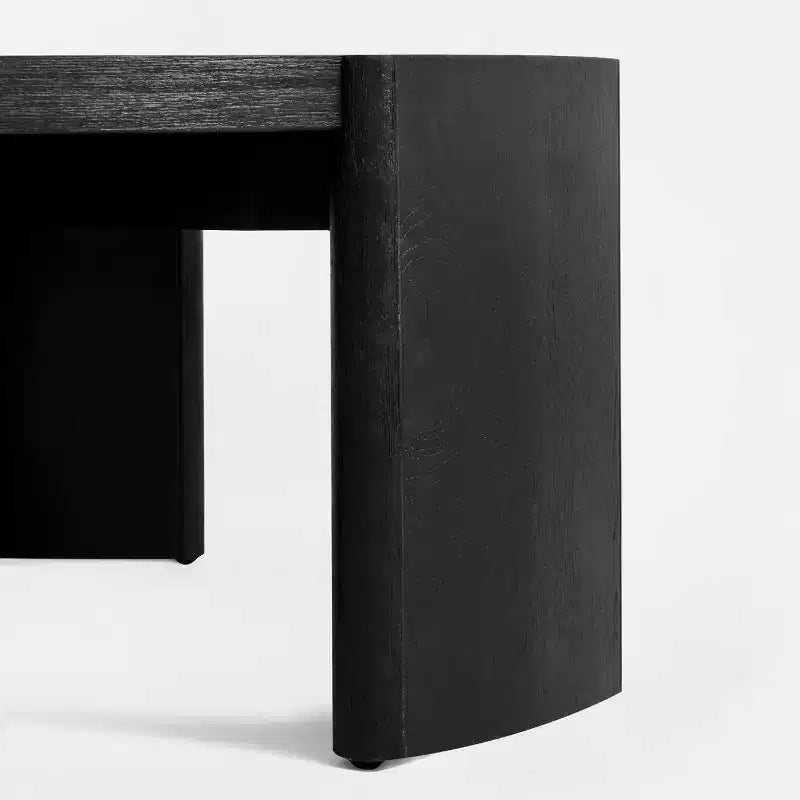 Table d'appoint/de chevet ronde moderne Subrtex, table de canapé en bois massif pour salons et chambres à coucher