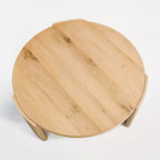 Table d'appoint/de chevet ronde moderne Subrtex, table de canapé en bois massif pour salons et chambres à coucher