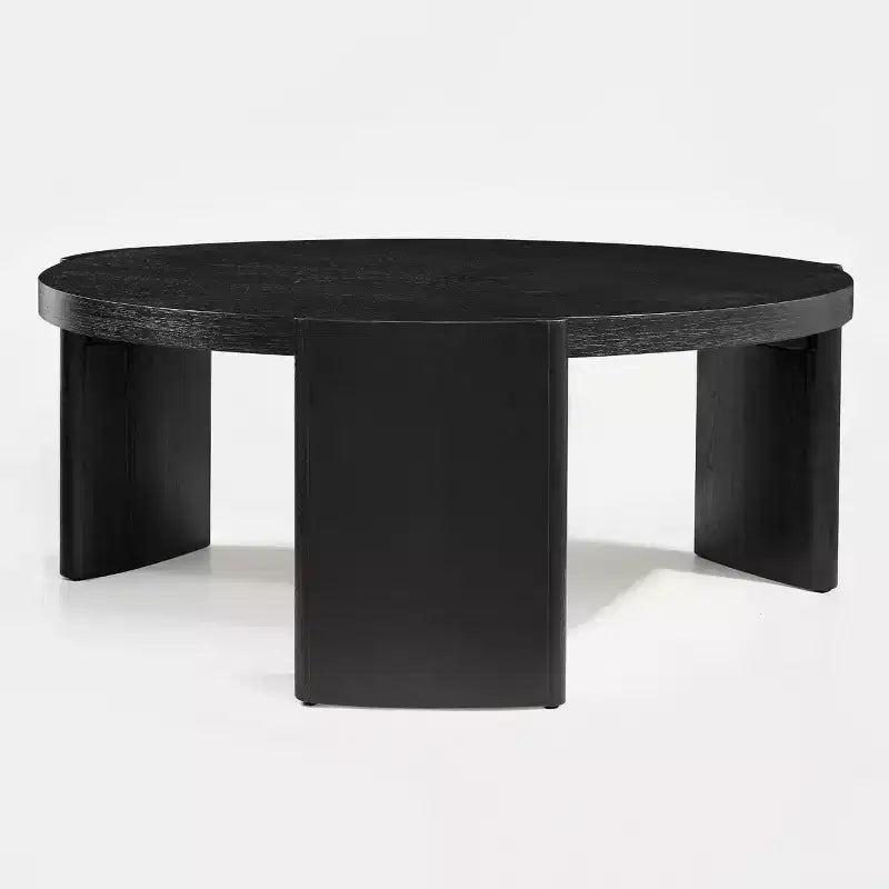 Table d'appoint/de chevet ronde moderne Subrtex, table de canapé en bois massif pour salons et chambres à coucher