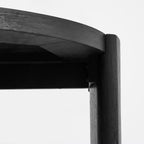 Table d'appoint/de chevet ronde moderne Subrtex, table de canapé en bois massif pour salons et chambres à coucher