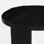 Table d'appoint/de chevet ronde moderne Subrtex, table de canapé en bois massif pour salons et chambres à coucher