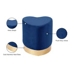 Meridian Furniture, Pouf/Tabouret en velours Heart