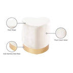 Meridian Furniture, Pouf/Tabouret en velours Heart