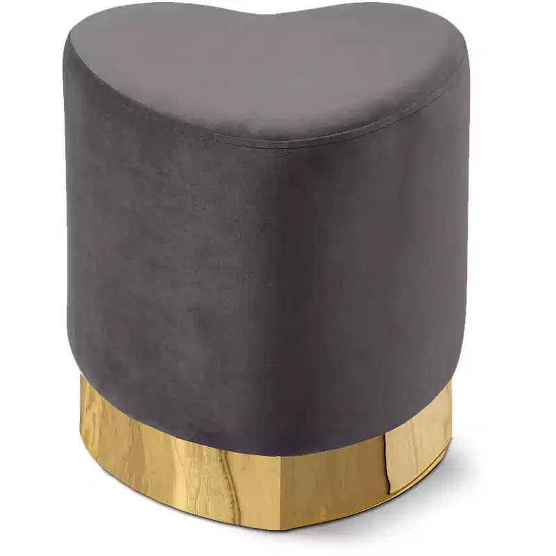 Meridian Furniture, Pouf/Tabouret en velours Heart