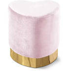 Meridian Furniture, Pouf/Tabouret en velours Heart