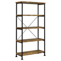 Coaster,Analiese 63-inch 4-shelf Bookshelf Rustic Nutmeg