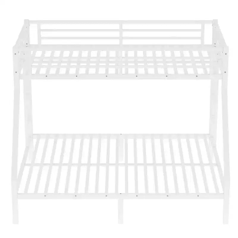 Lit superposé métallique Twin XL sur Queen pour adolescents et adultes, gain de place et sans sommier requis, noir