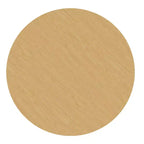 PexFix Table de salle à manger ronde 117 cm pour 4 personnes avec plateau à bords arqués et pieds cannelés pour salon salle à manger café bureau Naturel