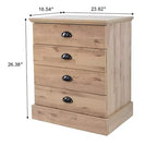 Table de chevet AndMakers en bois à 4 tiroirs