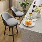 GustoWave Lot de 2 tabourets de bar modernes pivotants et rembourrés, tabourets de bar pivotants de 26 po avec pieds en métal, chaises de comptoir de bar en similicuir