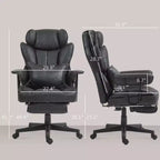 Chaise de bureau de direction Okak avec repose-pieds pliable, chaise d'ordinateur avec soutien lombaire et dossier inclinable, chaise confortable pour l'étude et le bureau