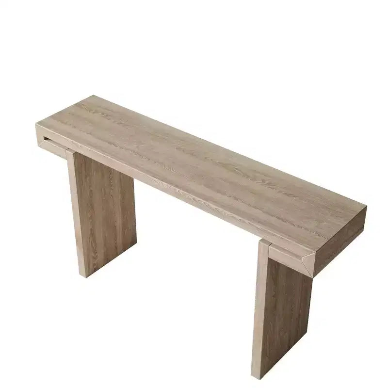 Okak 60IN Table Console Longue de Ferme, Table d'Entrée avec Plateau Épais et Long, Table d'Appoint Rustique pour Salon, Couloir