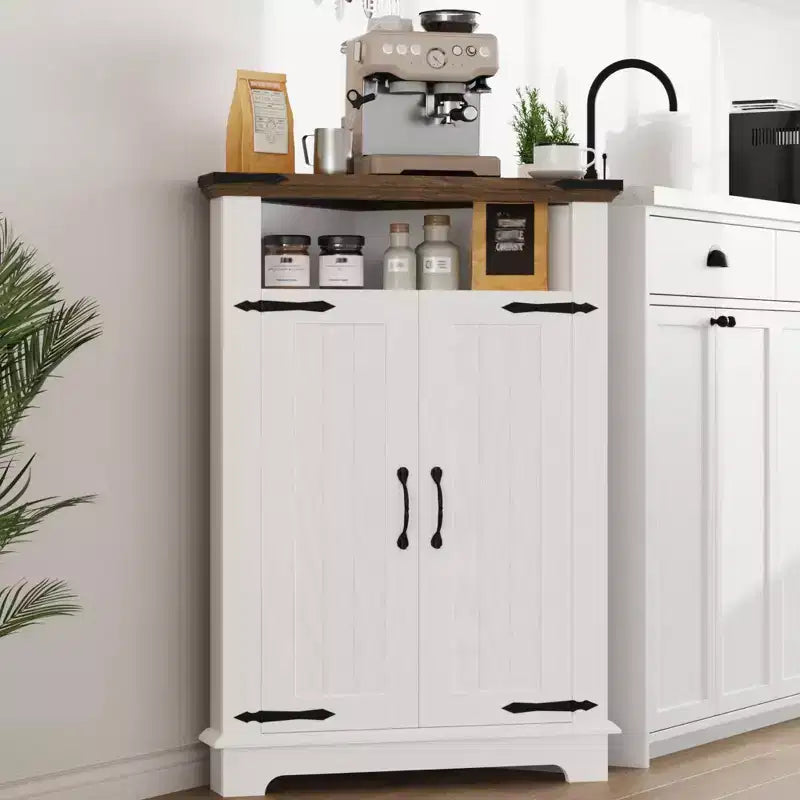 Corner Cabinet with Doors, Small Bathroom Storage Cabinet for Kitchen and Living Room