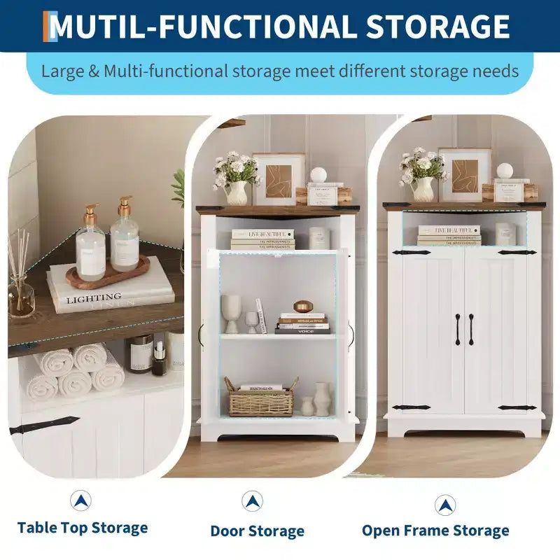 Meuble d'angle avec portes, petit meuble de rangement pour salle de bain, cuisine et salon
