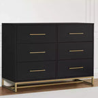 Commode Delta Children Jade à 6 tiroirs avec tiroirs emboîtables, ébène avec bronze fondu