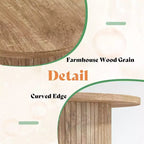 AMERLIFE Table basse gigogne rustique, tables d'appoint rondes aspect bois pour salon