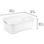Panier à linge Sterilite HipHold, panier en plastique de 53 litres, blanc, lot de 12