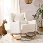 Fauteuil à bascule Kai de Babyletto en tissu Eco-Performance | Hydrofuge et antitache