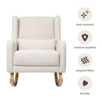 Fauteuil à bascule Kai de Babyletto en tissu Eco-Performance | Hydrofuge et antitache