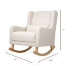 Fauteuil à bascule Kai de Babyletto en tissu Eco-Performance | Hydrofuge et antitache